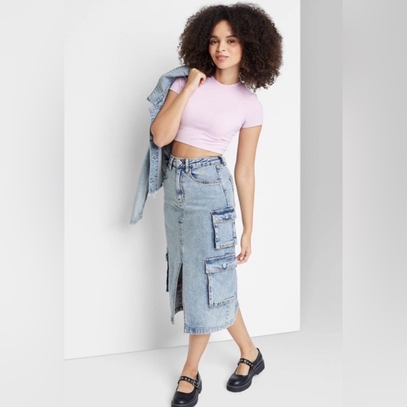 Wild Fable Dresses & Skirts - Women’s Wild Fable Denim Cargo Skirt